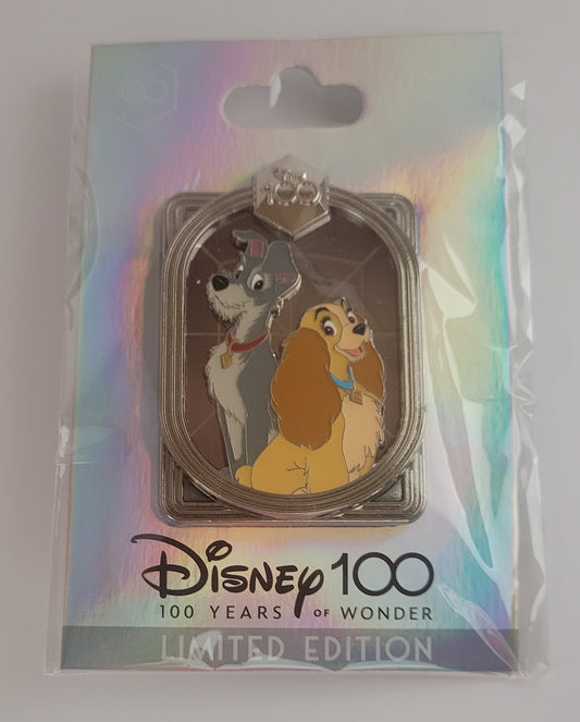 DEC Disney Pin - Celebrating 100 Years of Wonder - Lady and Tramp LE 400