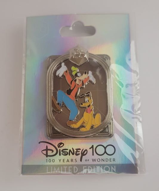 DEC Disney Pin - Celebrating 100 Years of Wonder - Goofy and Pluto LE 400