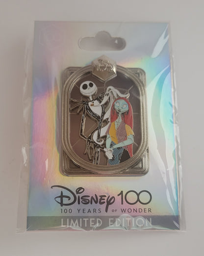 DEC Disney Pin - Celebrating 100 Years of Wonder - Jack, Sally, and Zero from Nightmare Before Christmas LE 400