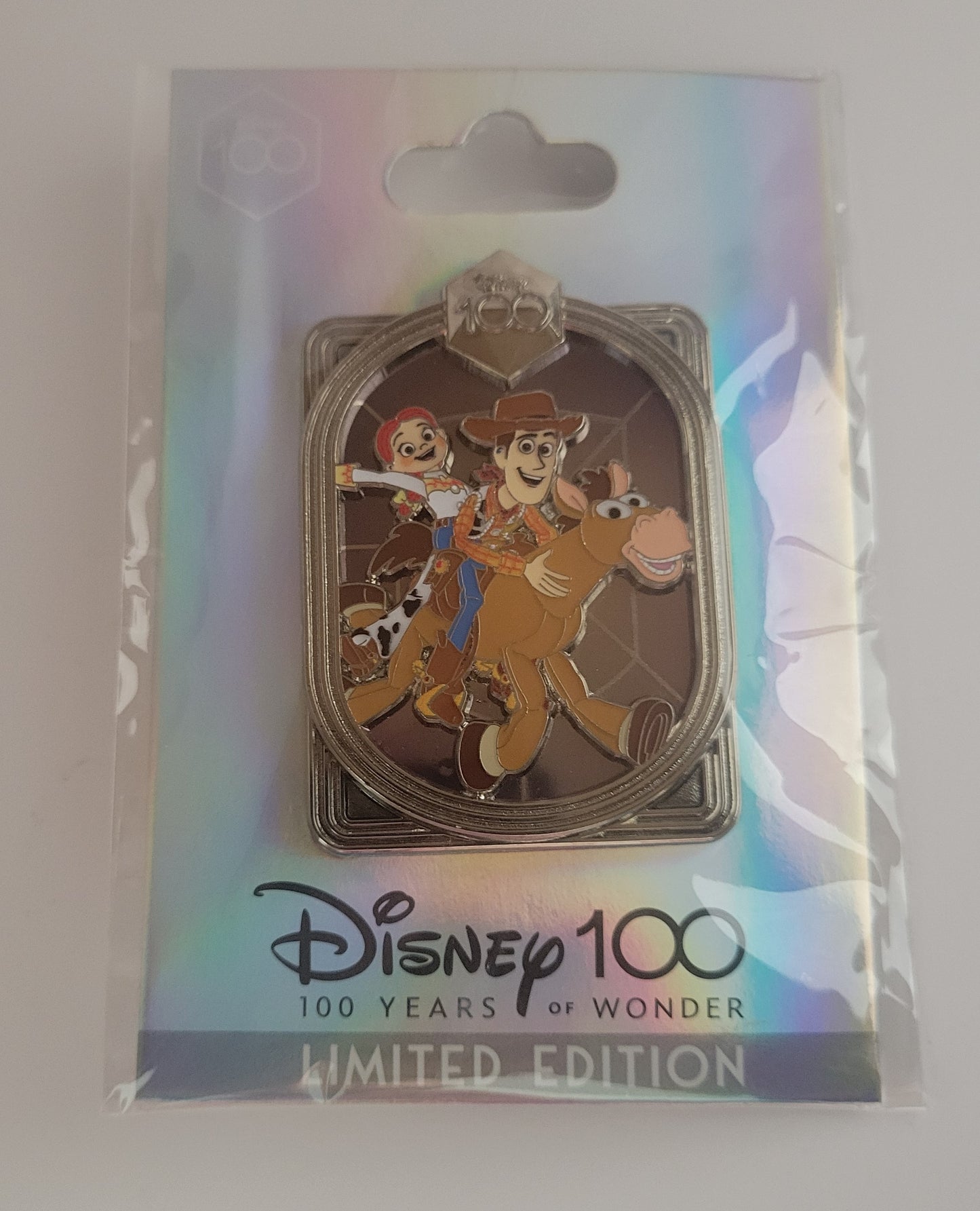 DEC Disney Pin - Celebrating 100 Years of Wonder - Woody, Bullseye, and Jessie from Toy Story 2 LE 400