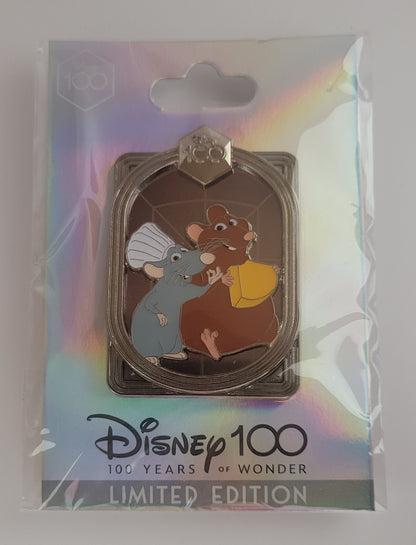 DEC Disney Pin - Celebrating 100 Years of Wonder - Remy and Emile from Ratatouille LE 400