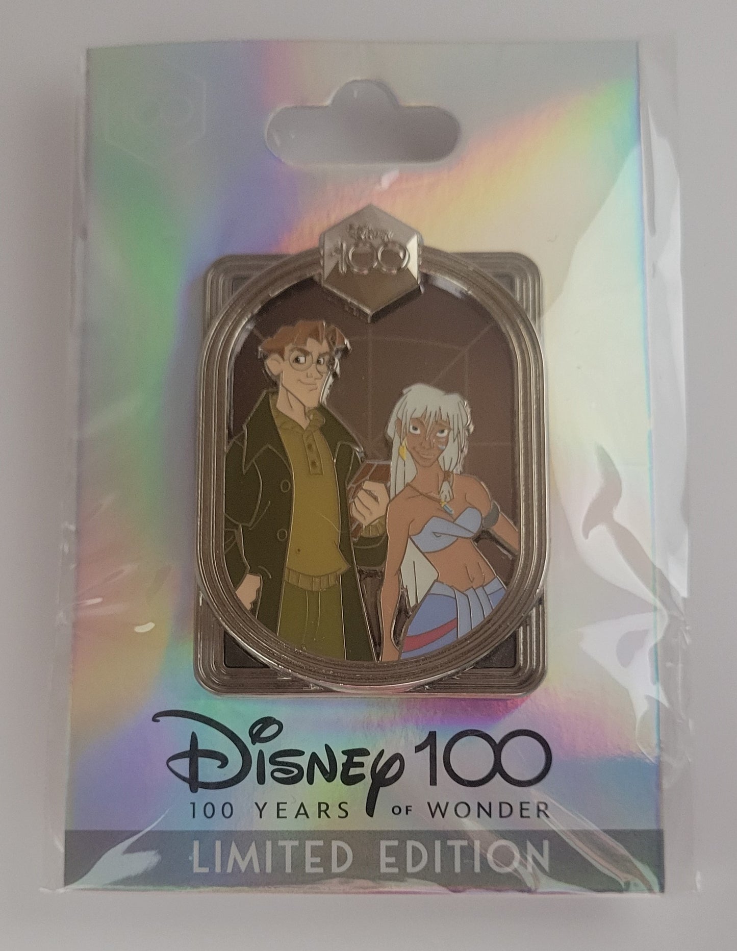 DEC Disney Pin - Celebrating 100 Years of Wonder - Milo and Princess Kida from Atlantis LE 400