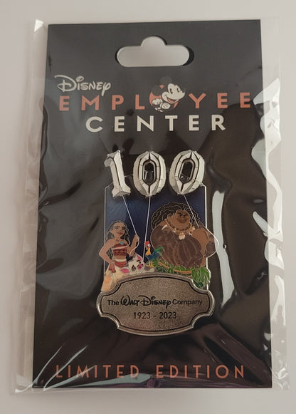 DEC Pin - Disney 100 Celebration - Moana, Maui, and Hei Hei LE 250