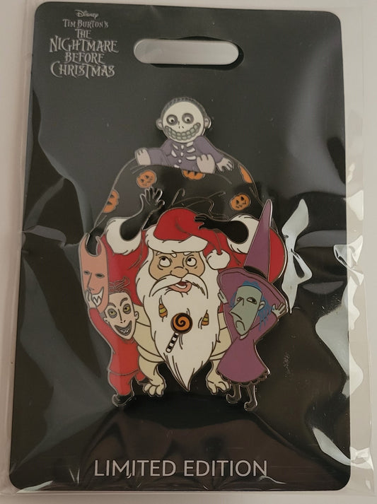 WDI Disney Pin - Nightmare Before Christmas - Lock, Shock, Barrel and Sandy Santa LE 300