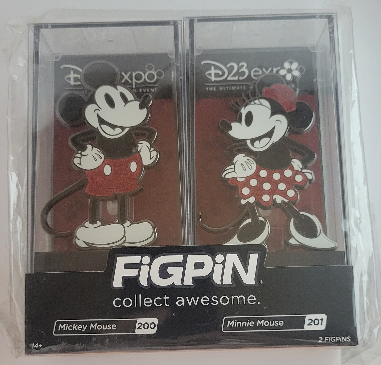 Figpin #200-201 Disney D23 Expo 2019 - Mickey Mouse and Minnie Mouse LE 1000 2-pack