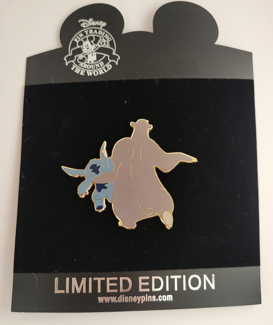 Disney Shopping Pin - Guest Star Stitch - Stitch as Mowgli with Baloo from The Jungle Book LE 125