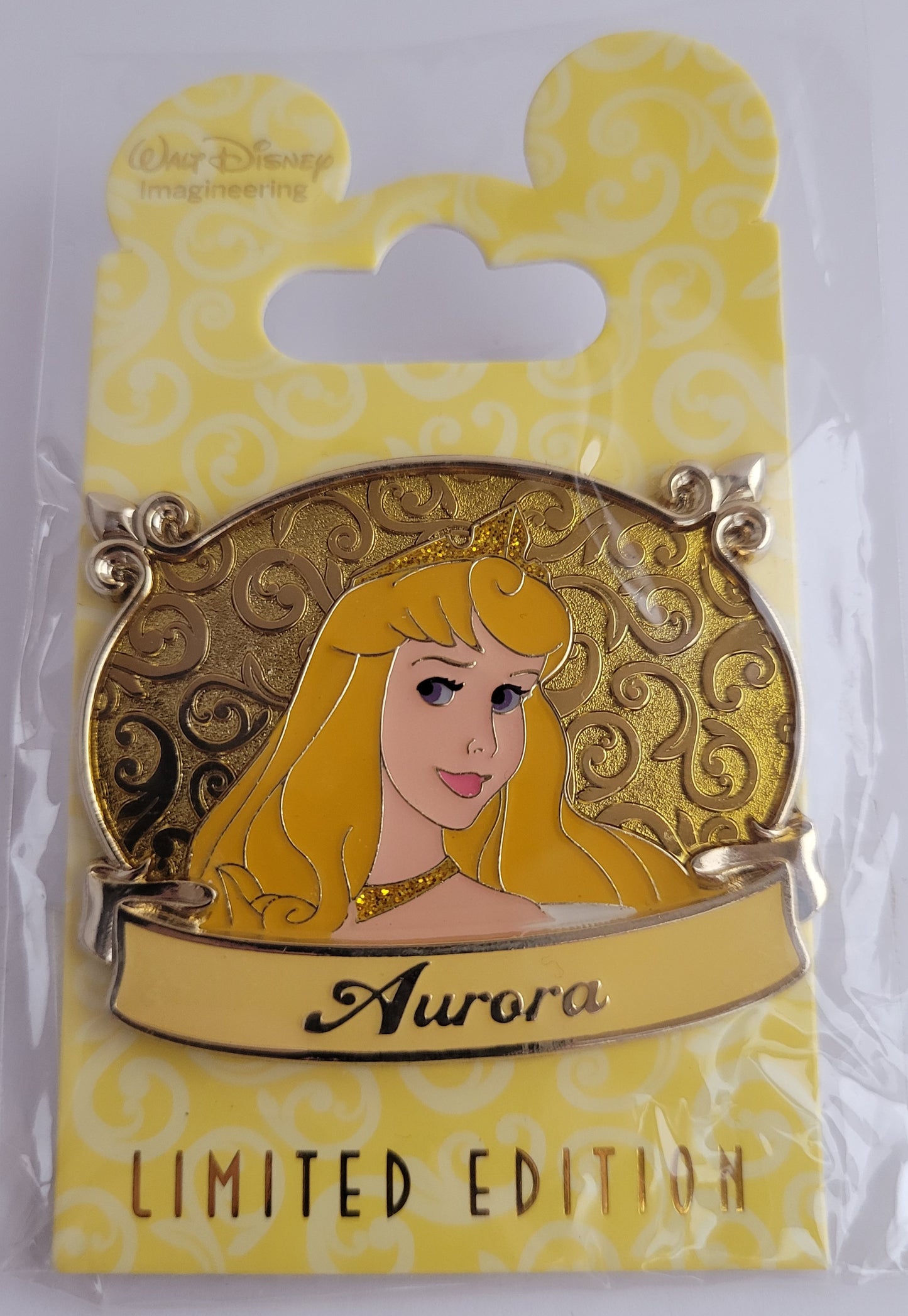 WDI Disney Pin - Princess Plaque Series - Aurora from Sleeping Beauty LE 300