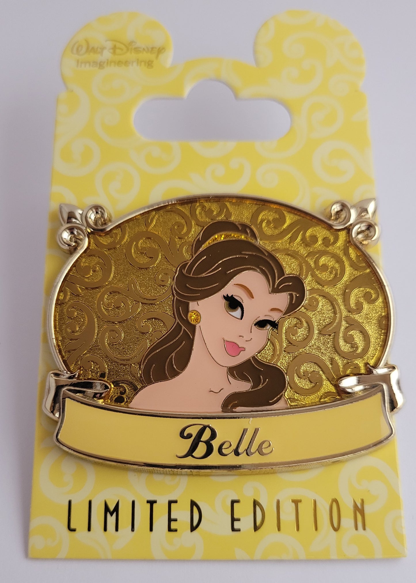 WDI Disney Pin - Princess Plaque Series - Belle from Beauty and the Beast LE 300