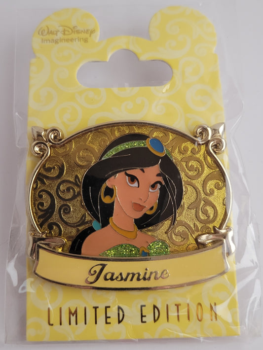 WDI Disney Pin - Princess Plaque Series - Jasmine from Aladdin LE 300