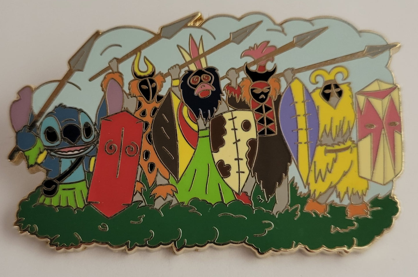 WDI Disney Pin - Stitch Invades The Jungle Cruise - Tribal Scene LE 300